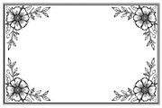 Flower Silhouette Frame Bundle, an Illustration by Creativeshirt (Thumbnail 9 of 9)