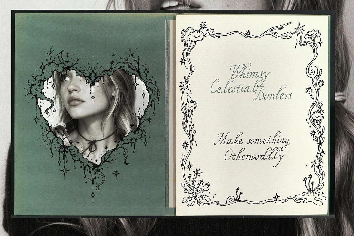 Whimsy Celestial Borders, an Object Graphic by Lilithcollageart (Photo 2 of 8)