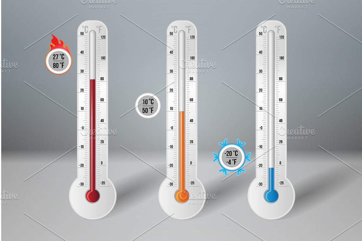 Meteorology thermometer with high, an Object Illustration by studioworkstock