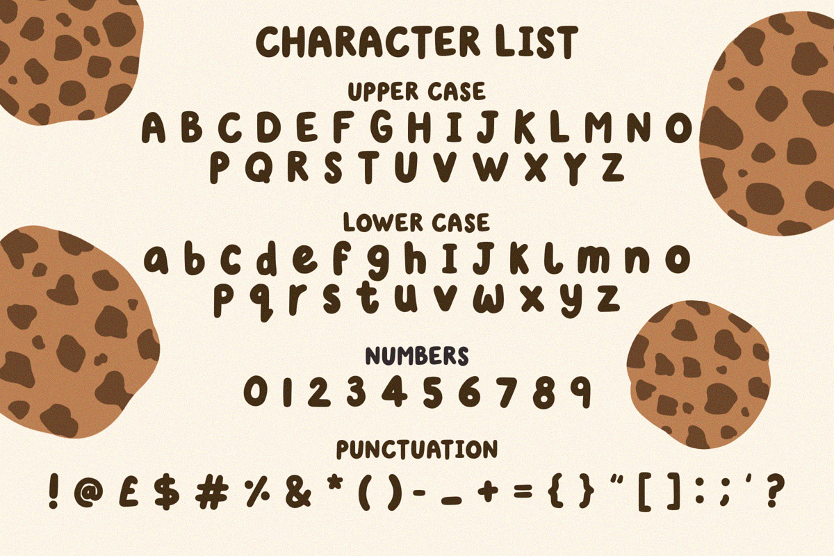 Cookie Dough - A Random Bubble Font, a Sans Serif Font by Happy Type Club (Photo 3 of 3)