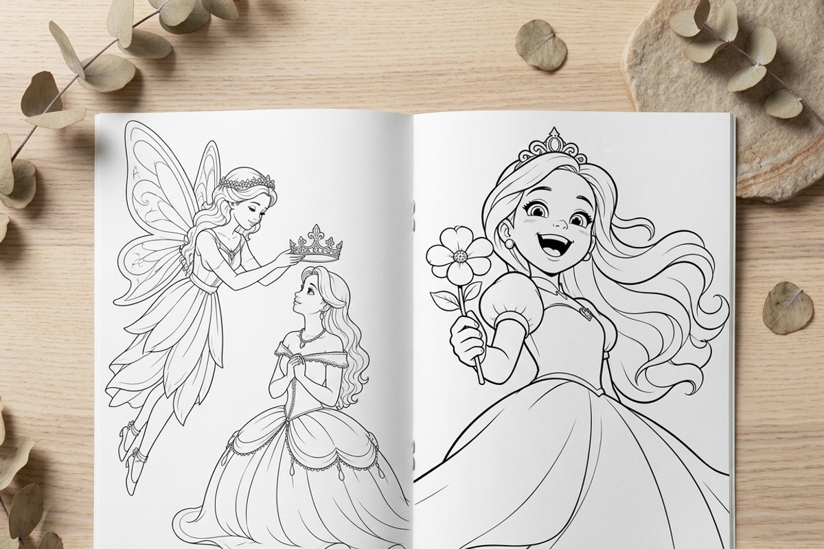 Magical Princess Coloring Book Vol24, a Person Illustration by ikarifq shop (Photo 7 of 7)