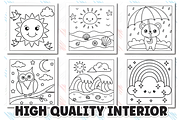 Cute Weather Coloring Book for Kids, a Decorative Illustration by Design Station (Thumbnail 6 of 7)