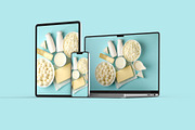 Macbook Pro iPad iPhone 13 Mockups, a Mac Mockup by Illusiongraphic (Thumbnail 14 of 34)