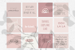 INSTAGRAM FEED QUOTES / BLUSH ROSE