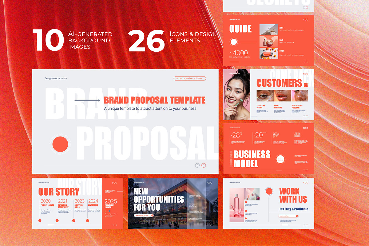 Minimal Brand Proposal Template |PPT, a Presentation Template by Preza Buro (Photo 1 of 7)