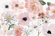 watercolor floral clipart set, a Decorative Illustration by Patishop Art (Thumbnail 2 of 10)