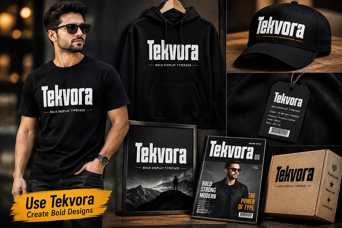Tekvora – Bold Display Typeface, a Slab Serif Font by Wow Magic (Photo 5 of 5)