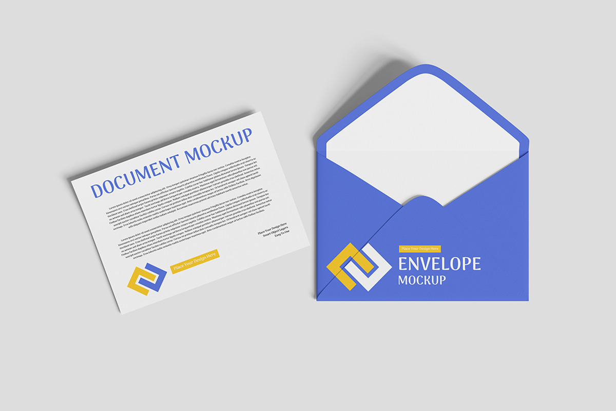 Envelope Mockup PSD Branding, an Advertising Mockup by Indah (Photo 4 of 6)