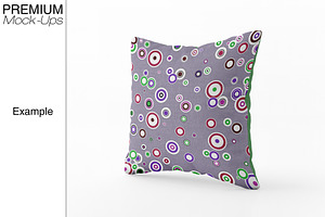 Square Throw Pillow Mockup