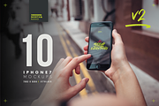 iPhone 7 PSD Mockups v2, an iPhone Mockup by North&Nano (Thumbnail 1 of 6)