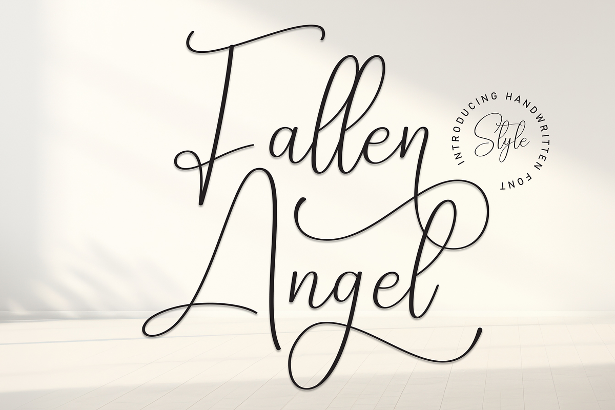 Fallen Angel | Script Font, a Handwritten Font by Scratchones (Photo 1 of 9)