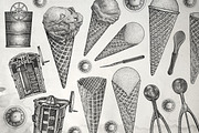 Engraving Ice Cream Illustration Set, an Illustration by RMPL.std (Thumbnail 4 of 4)