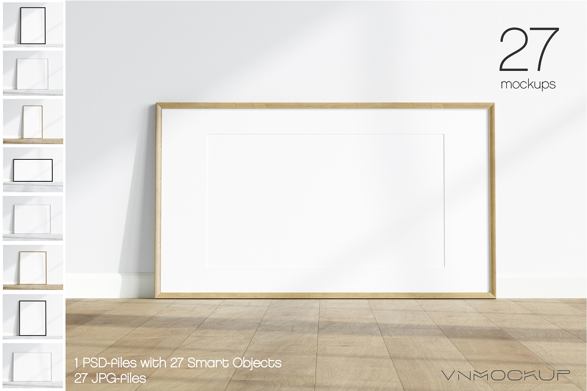 Minimal Frames Bundle - 27 Mockups, a Print Template by VNmockup (Photo 1 of 8)