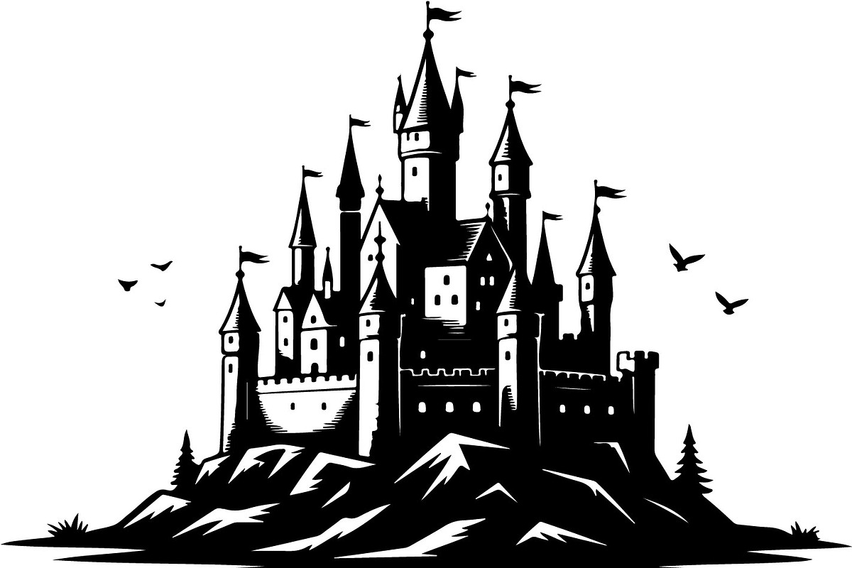 Medieval Castle Silhouette Bundle, an Illustration by Designs_River (Photo 6 of 9)