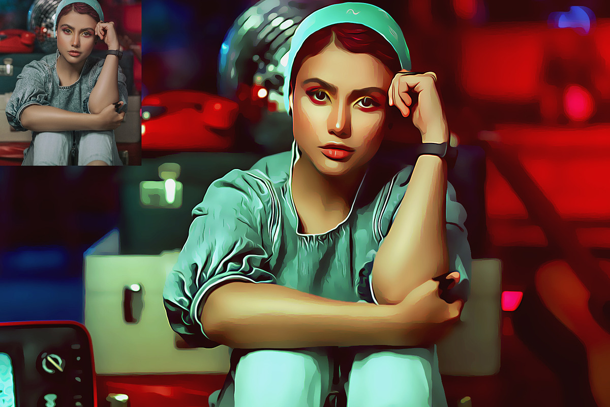 Acid Oil Paint & Cartoonize Effect, an Action Add-On by MRI STUDIO (Photo 8 of 20)