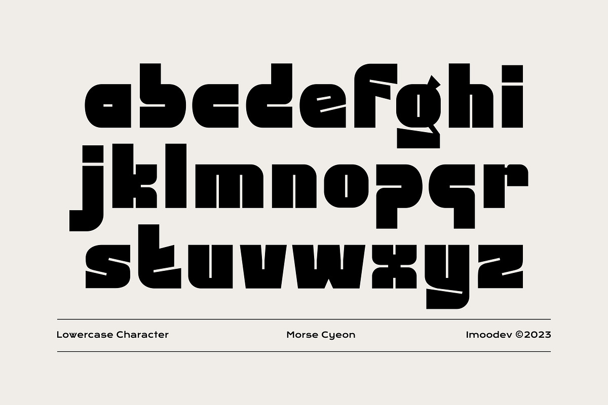 Morse Cyeon - Bold Display Font, a Sans Serif Font by Imoodev (Photo 4 of 7)
