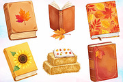 Watercolor Autumn Books Clipart PNG, a Seasonal Illustration by Canvas Craft (Thumbnail 4 of 5)