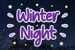 Winter Night Cute Font