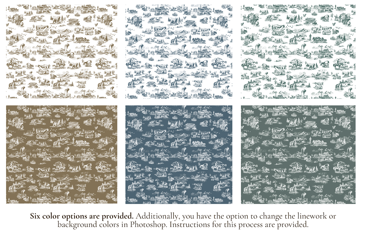 Wyoming Seamless Pattern Set, a Pattern Graphic by Hughes Studio (Photo 2 of 7)