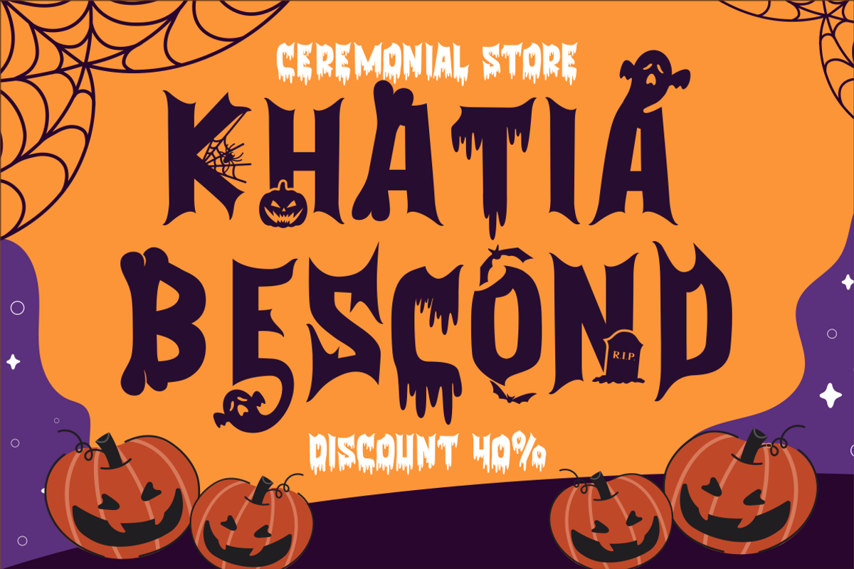 Purgatorie - Halloween Font, a Font by PutraCetol Studio (Photo 2 of 11)