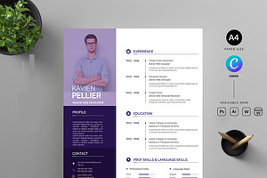 Clean and creative minimal resume, a Resume Template by Blackcloud_Creations