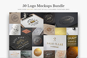 50 Logo Mock-Ups Bundle, a Product Mockup by GraphicBurger (Thumbnail 1 of 3)