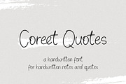 Coreet Quotes | a handwritten font, a Handwritten Font by Beautypes (Thumbnail 1 of 8)
