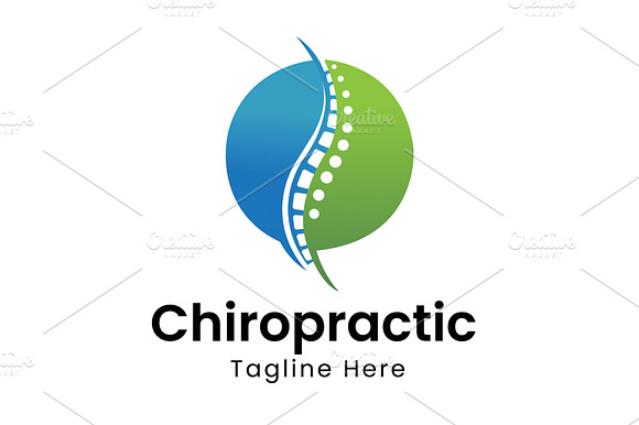 Chiropractic Spine Care and Wellness Vector Logo