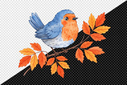 Positive Whimsical Fall Birds Bundle, an Illustration by Creative Art (Thumbnail 8 of 9)