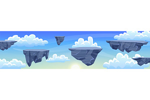Game stone platforms. Rock piece, an Illustration by Stock-Smart-Start