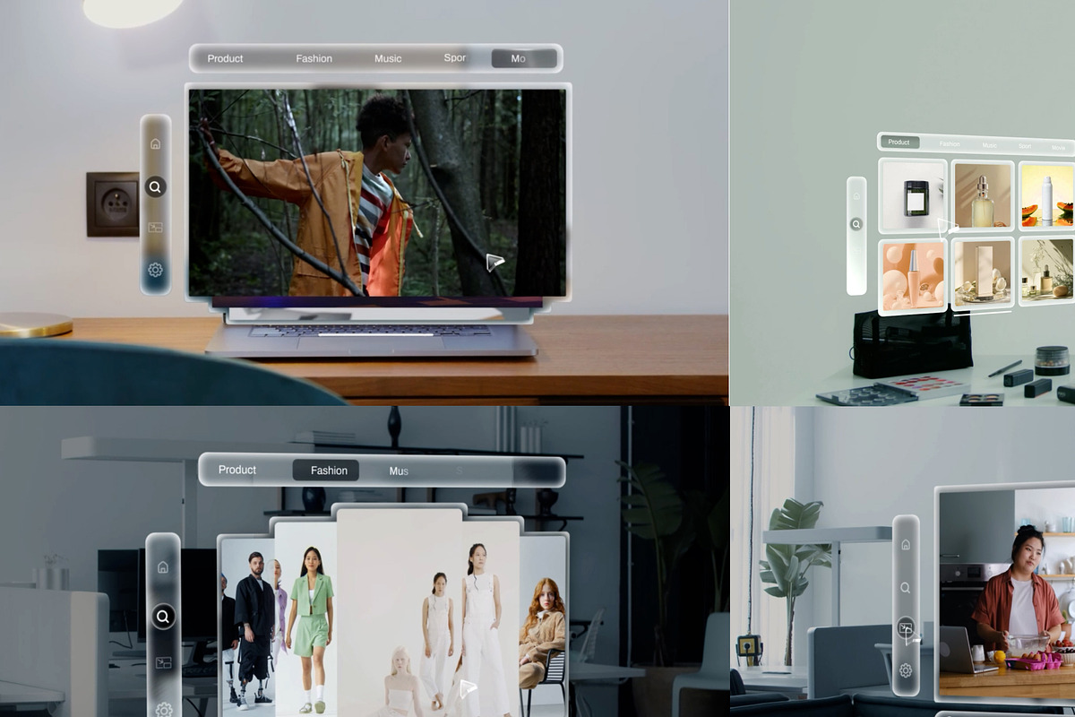 Vision Pro Spatial Interface UI, a Social Media Template by Loin Studio (Photo 3 of 3)