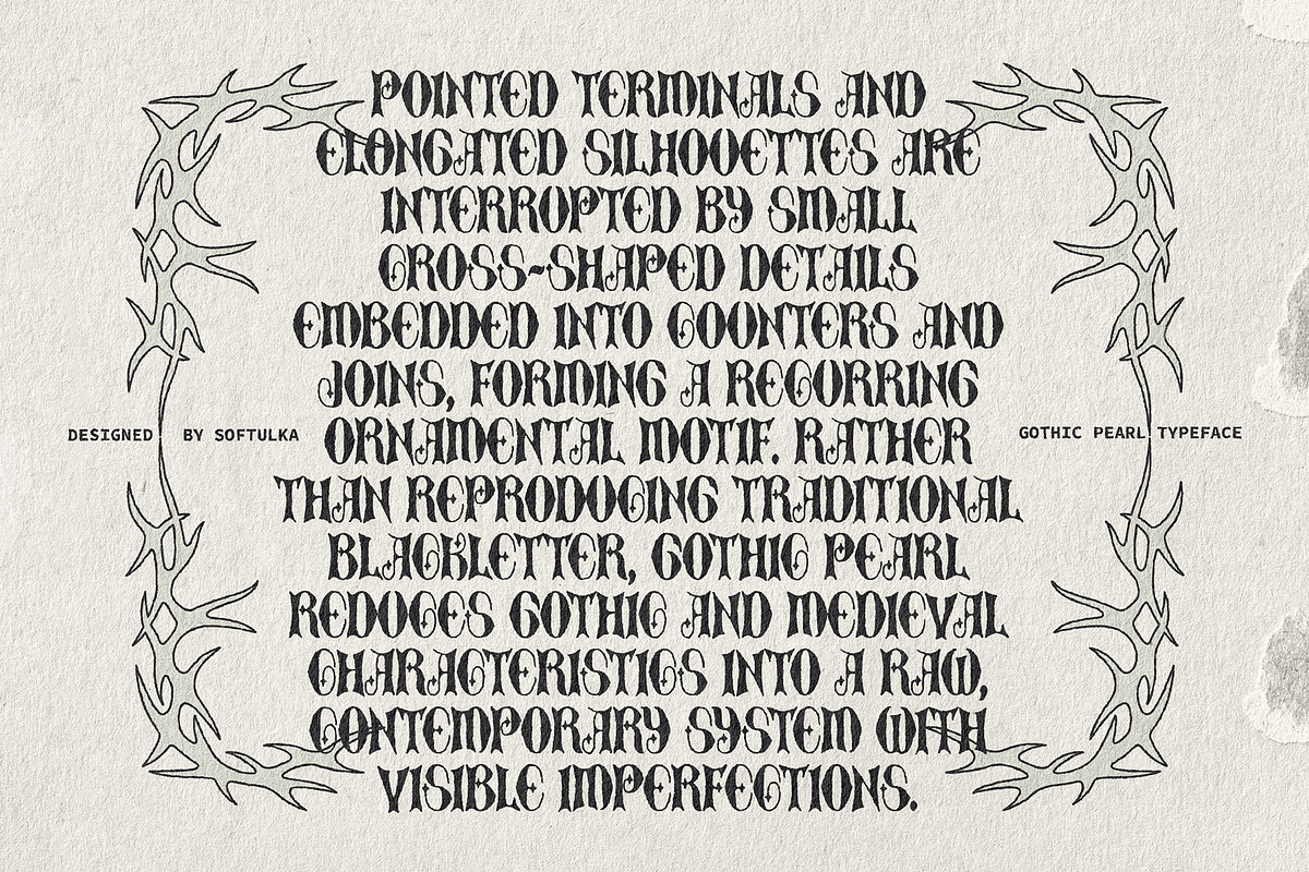 Gothic Pearl Typeface, a Blackletter Font by softulka (Photo 3 of 7)