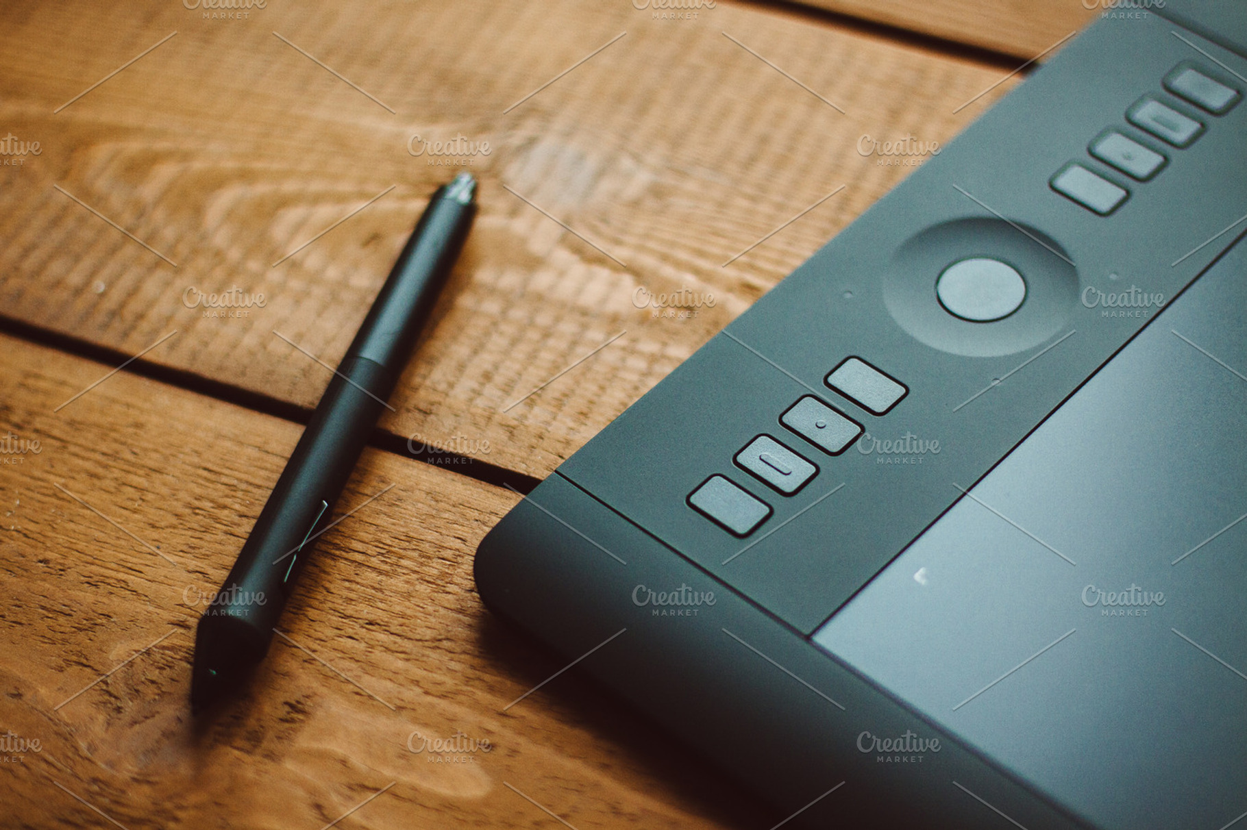 Tablet On A Wooden Table 2