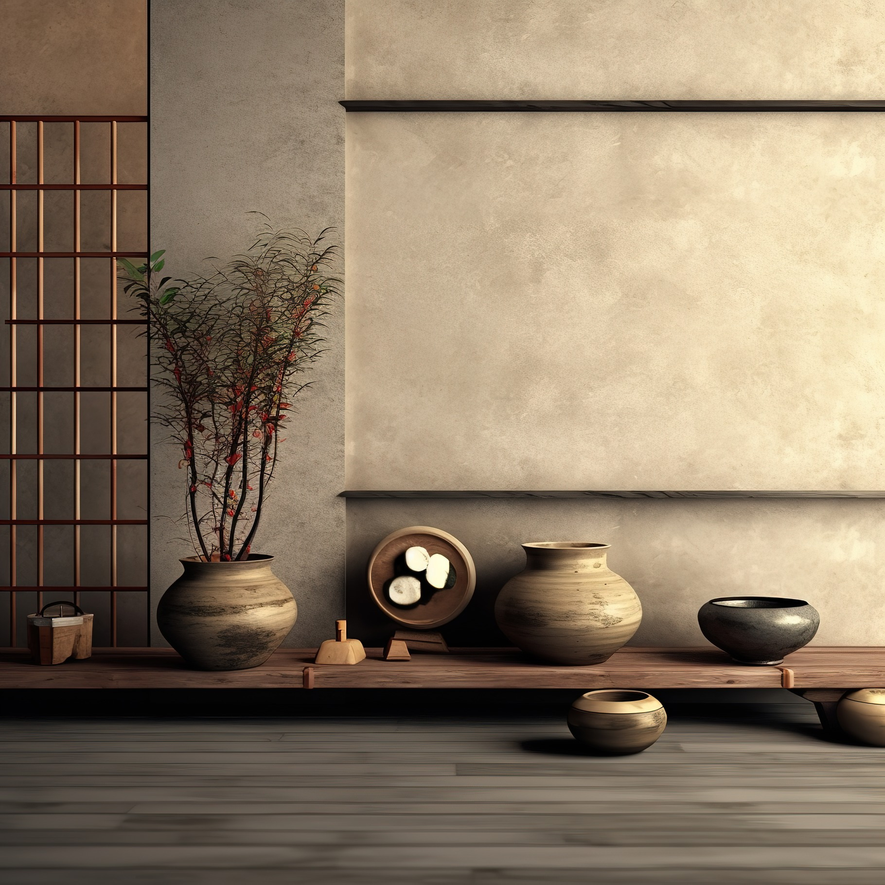 wabi sabi minimalist interior design, an Architecture Photo by Virgo Studio