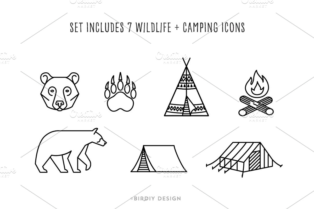 Rustic Monoline Icons and Designs, an Outline Icon by BirDIY Design (Photo 7 of 10)