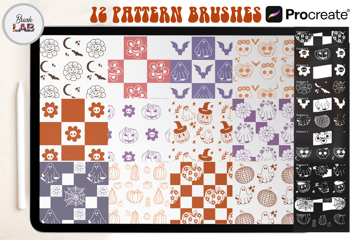 Halloween Procreate Stamps Brushes, a Brushes & More by Brush Lab (Photo 6 of 6)