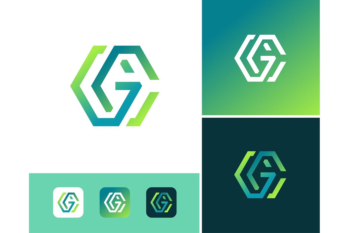 Letter GC Hexagon Gradient Logo, a Branding & Logo Template by ika trisiana