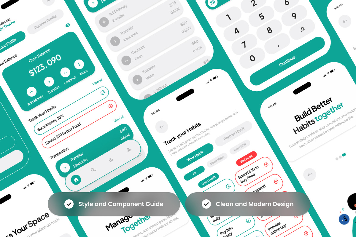 Synora - Habits and Finance App, an App Template by productype1 (Photo 3 of 5)