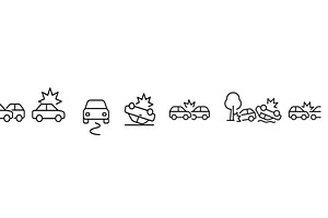 Illustrative set of web icons, a Transportation Illustration by ZinetroN