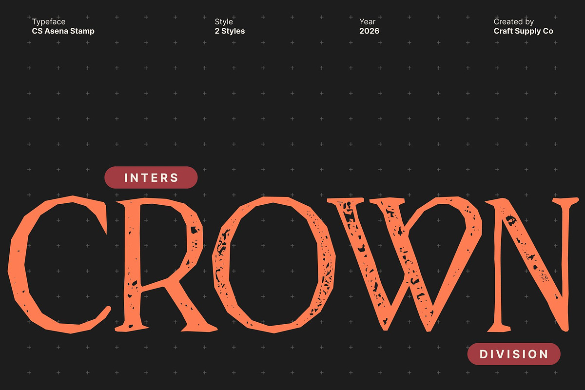 CS Asena Stamp, a Serif Font by Craft Supply Co. (Photo 2 of 8)