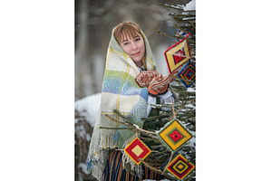 Latvian woman in traditional dress, a Person Photo by COLORFUL