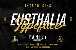 Eusthalia Typeface Family 6 Fonts