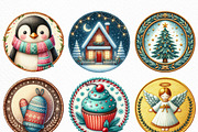 Embroidered Christmas Sublimation, an Illustration by Craft Nest (Thumbnail 2 of 6)