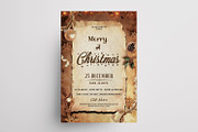Merry Christmas Vintage Flyer Cards, a Flyer Template by PixelsDesign (Thumbnail 2 of 4)
