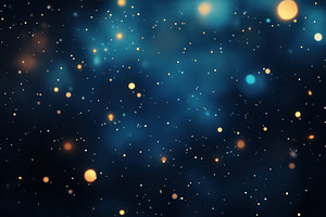 Glowing stars and bokeh lights, a Photo by Pavel_design