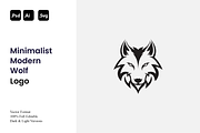 Minimalist Modern Wolf Logo, a Branding & Logo Template by Luxury Logos (Thumbnail 1 of 4)