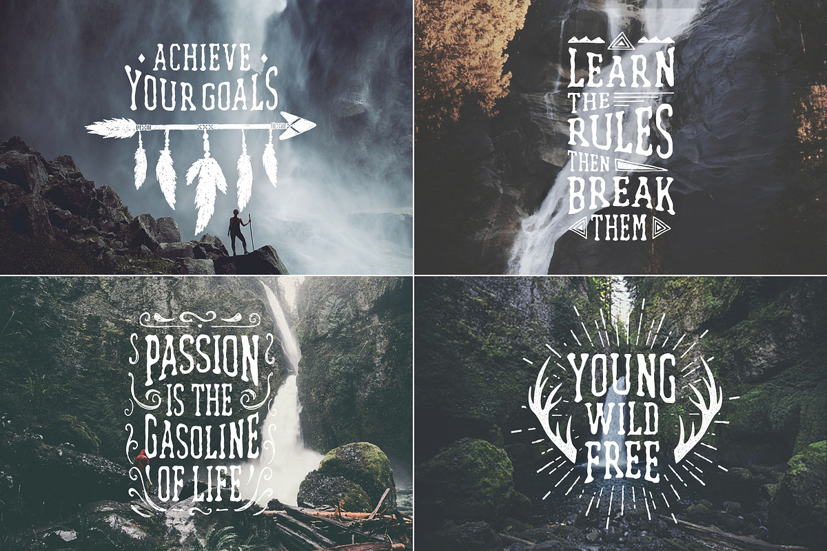 Waterfall. Handcrafted Font (+bonus) preview 2