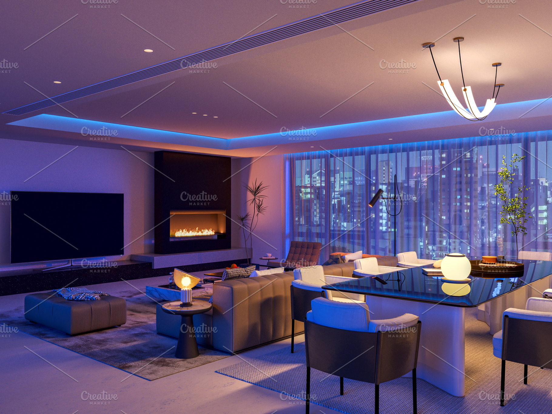Living Room: Fireplace & Colors, an Architecture Photo by Pozitivo