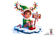 10 PNG North Pole ELF Clipart Bundle, a Graphic by Clipart Bloom (Thumbnail 6 of 17)