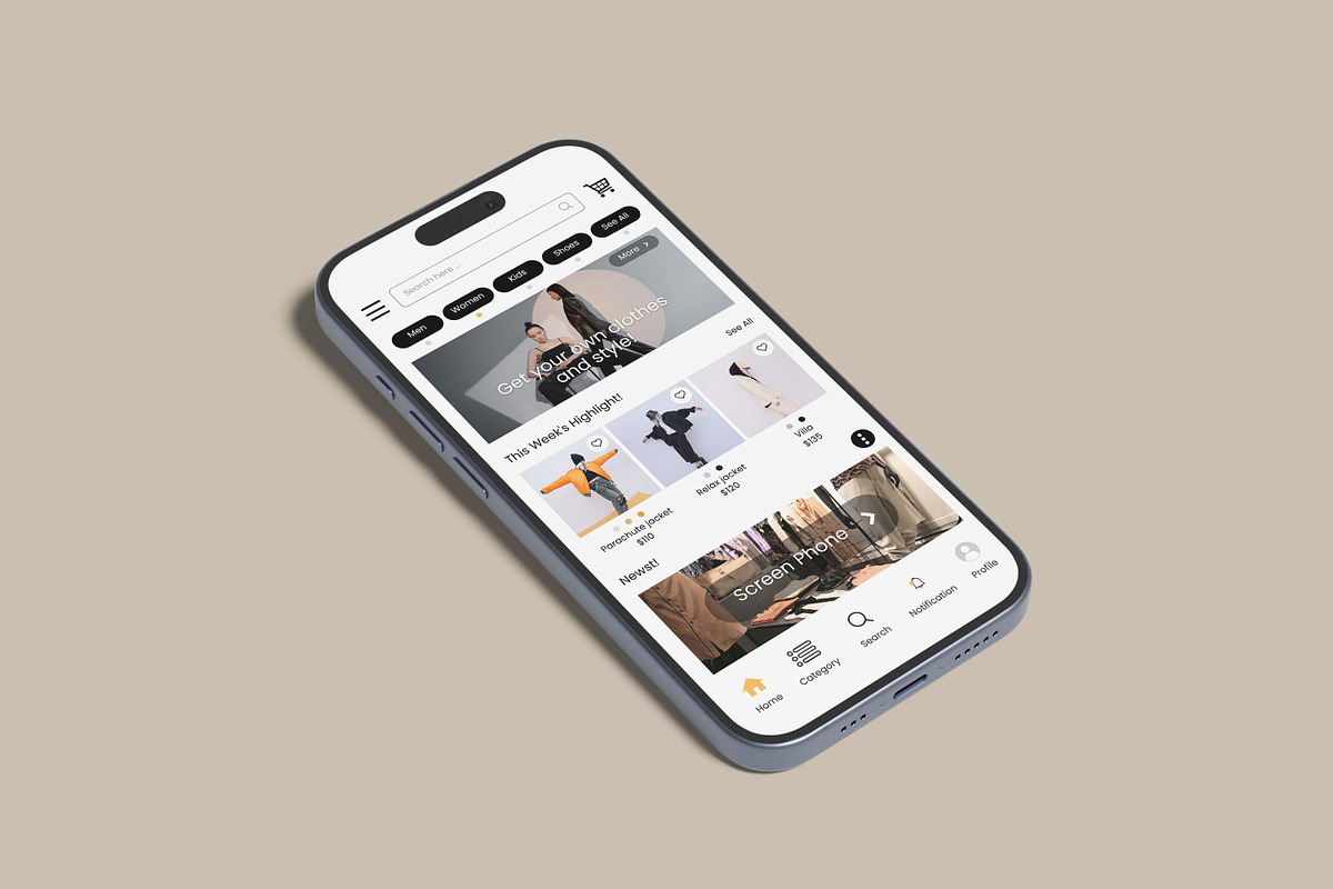 Phone Screen Mockup, an iPhone Mockup by rizalamora (Photo 9 of 11)